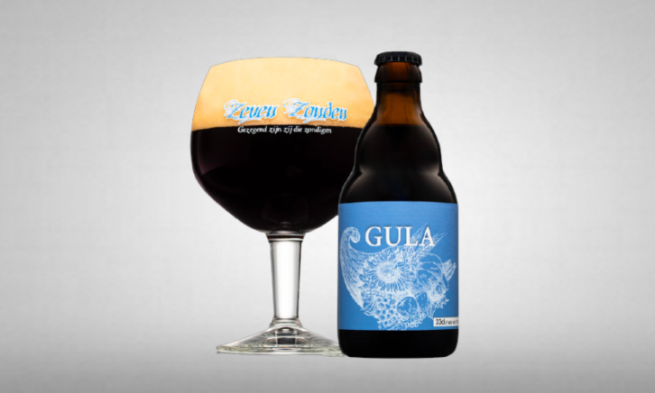 Zeven Zonden Gula bier flesje en glas